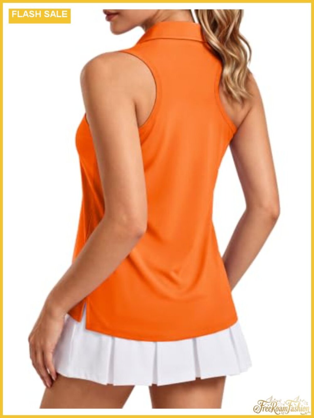 Womens Sleeveless Golf Polo 1/4 Zip Racerback Tank Top Quick Dry UPF 50